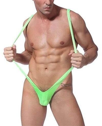 Body Tanga Mankini Borat En Verde Con tirantes