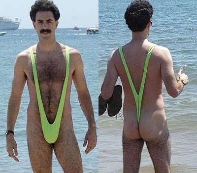 Body Tanga Mankini Borat En Verde Con tirantes