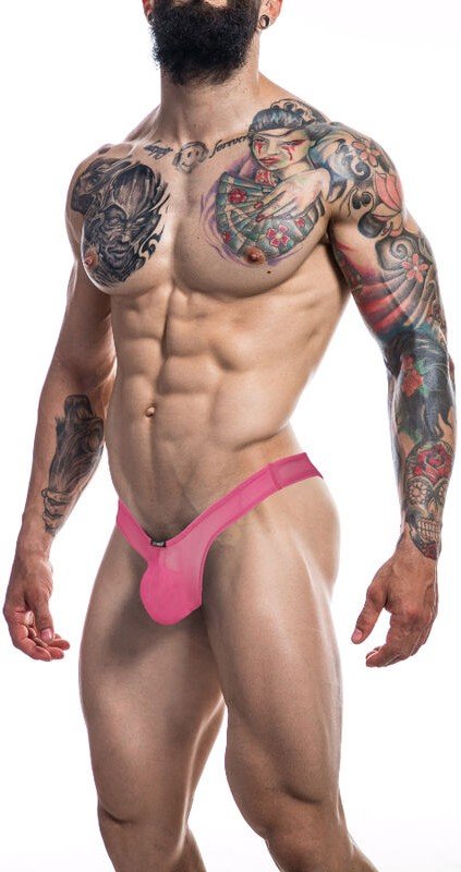 CUT4MEN - TANGA CON REALCE FUCSIA XL