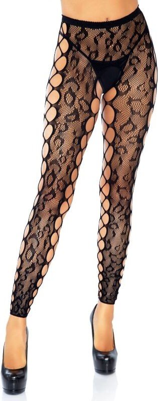 LEG AVENUE - FOOTLESS CROTHLESS TIGHTS ONE SIZE