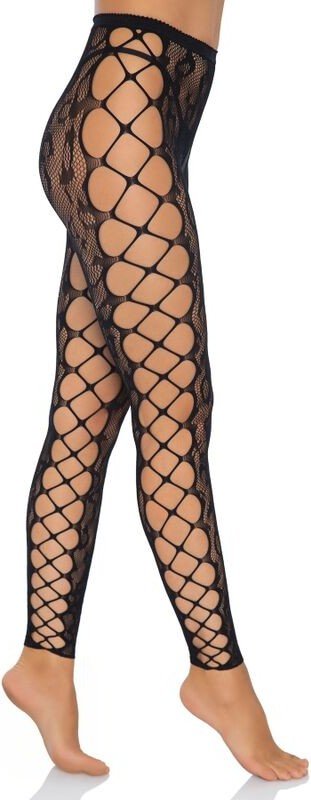 LEG AVENUE - FOOTLESS CROTHLESS TIGHTS ONE SIZE