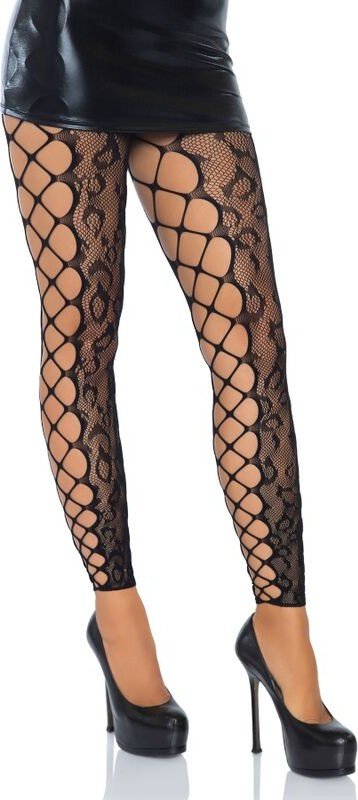 LEG AVENUE - FOOTLESS CROTHLESS TIGHTS ONE SIZE