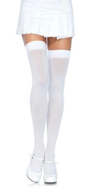 Medias De Nailon Opacas Color Blanco Leg Avenue