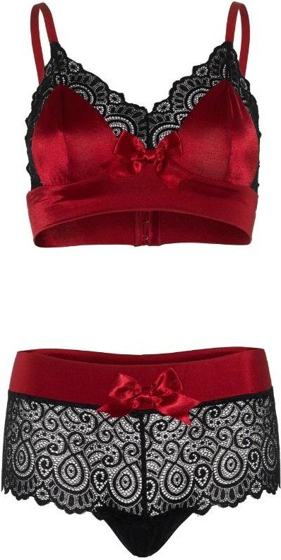 LEG AVENUE - SET DOS PIEZAS ROJO Y NEGRO L/XL