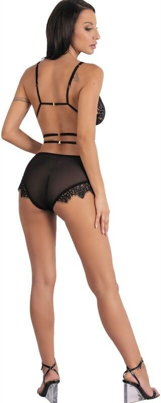 LIVCO CORSETTI FASHION - DREZNA LC 90733 SUJETADOR + PANTY NEGRO L/XL