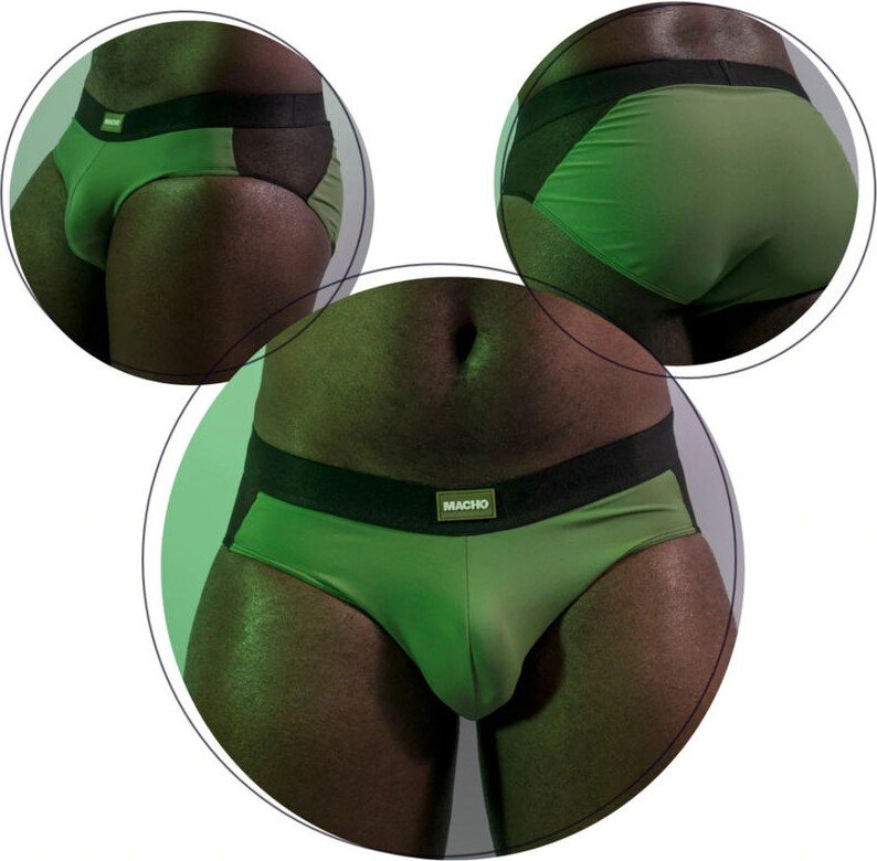 MACHO - MS23V CALZONCILLO BRIEF COLORES VERDES S/M