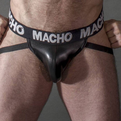 MACHO - MX25NC JOCK CUERO NEGRO XL