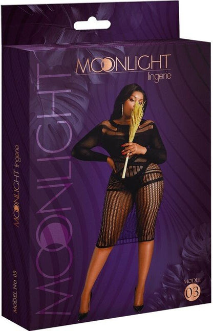 MOONLIGHT - MODELO 3 VESTIDO NEGRO TALLA UNICA / PLUS SIZE