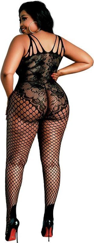 MOONLIGHT - MODELO 4 BODYSTOCKING NEGRO TALLA UNICA / PLUS SIZE