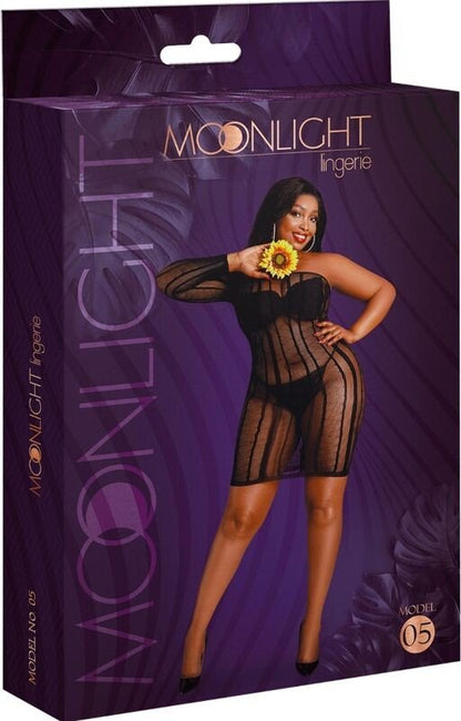 MOONLIGHT - MODELO 5 VESTIDO NEGRO TALLA UNICA / PLUS SIZE