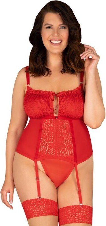 OBSESSIVE - BLOSSMINA CORSET Y TANGA 6XL/7XL