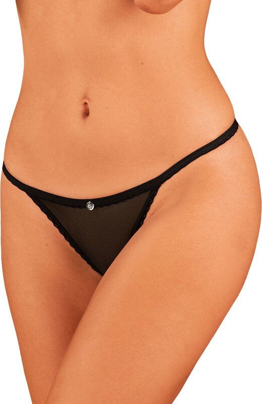 OBSESSIVE - CELIA NOIR CROTCHLESS TANGA XL/XXL