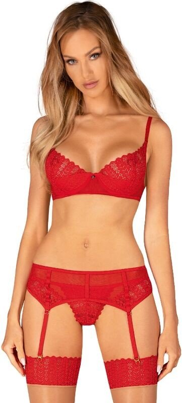 OBSESSIVE - INGRIDIA SET TRES PIEZAS ROJO XL/XXL