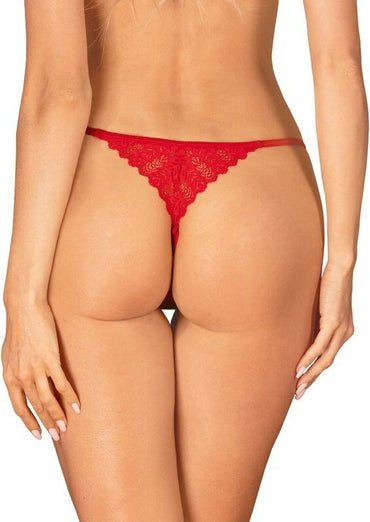 OBSESSIVE - INGRIDIA TANGA CROTCHLESS ROJO XL/XXL