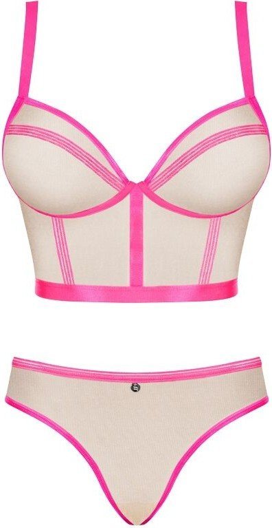 OBSESSIVE - NUDELIA SET DOS PIEZAS ROSA S/M