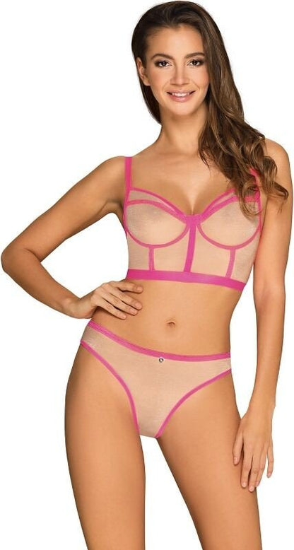 OBSESSIVE - NUDELIA SET DOS PIEZAS ROSA S/M